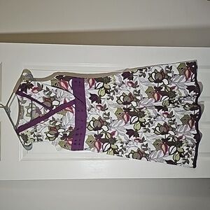 Croft & Barrow Floral Print Dress Purple